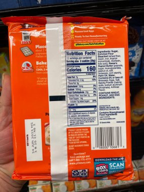 Grovetown, Ga USA - 03: 23: Yemek Aslanı Marketi Pillsbury Kurabiye Hamur Besleme etiketi