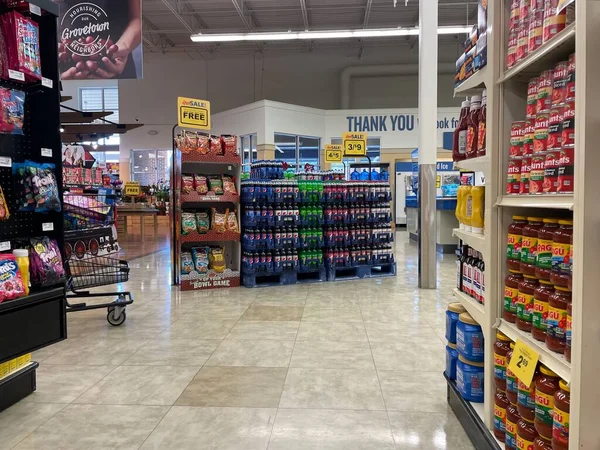 Grovetown Usa Food Lion Grocery Store Pepsi Display Distant View — 스톡 사진
