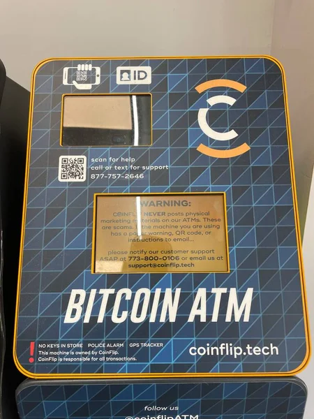 Grovetown Usa Bitcoin Atm Makinesi Ekranı — Stok fotoğraf