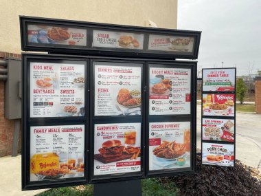 Grovetown, Ga USA - 11 10 22: Bojangles bayram gezisi menüsü