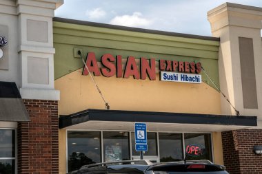 Lawrenceville, Ga USA - 07 05: 20: Asya Ekspresi Hibachi restoranı covid-19 salgını sırasında açıldı