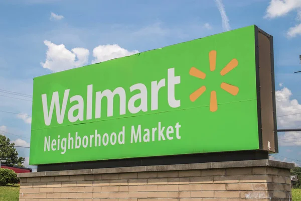 Snellville Yhdysvallat Walmart Naapuruston Markkinat Ulkokyltti — kuvapankkivalokuva