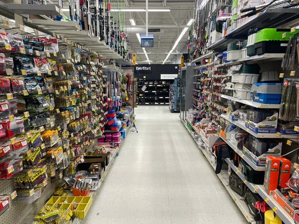 Waynesboro Usa Walmart Supercenter Store Bait Tackle Fishing Section — Stock fotografie