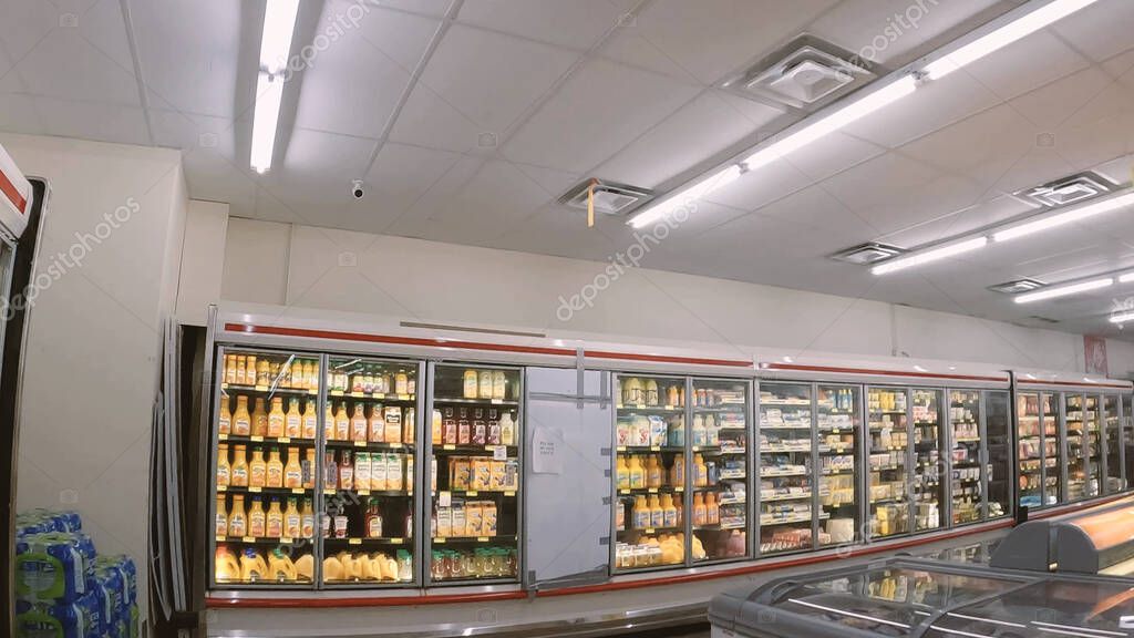 Warrenton, Ga USA - 4 28 23: Piggly Wiggly grocery store orange juice section