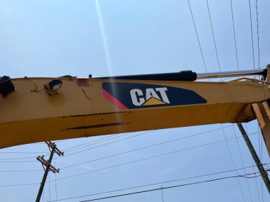 Blythe, Ga USA - 06: 18 23: Yol çalışması ağır makineler, toprak taşıyıcı yol yapımı Hwy 88