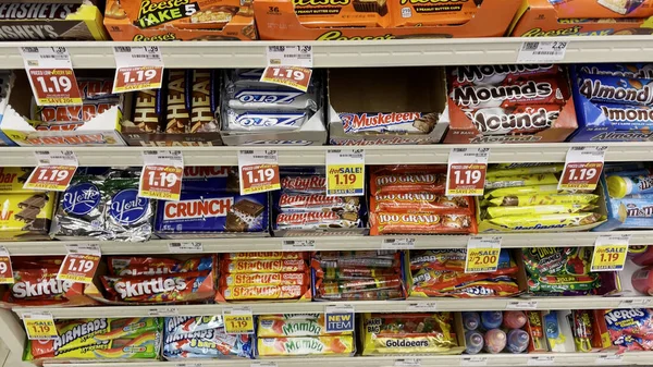 Grovetown Usa Élelmiszer Oroszlán Élelmiszerbolt Nyilvántartás Cukorka Bár Fajta — Stock Fotó
