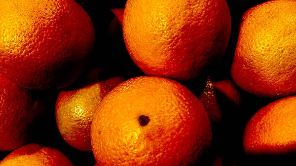 Ramo Naranjas Fondo Naranja Suave Sangre Rojo Contraste —  Fotos de Stock