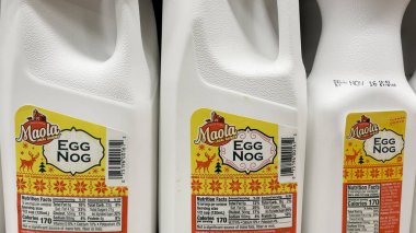 Grovetown, Ga USA - 113-21: Food Lion market Maola Egg Nog süt içeceği