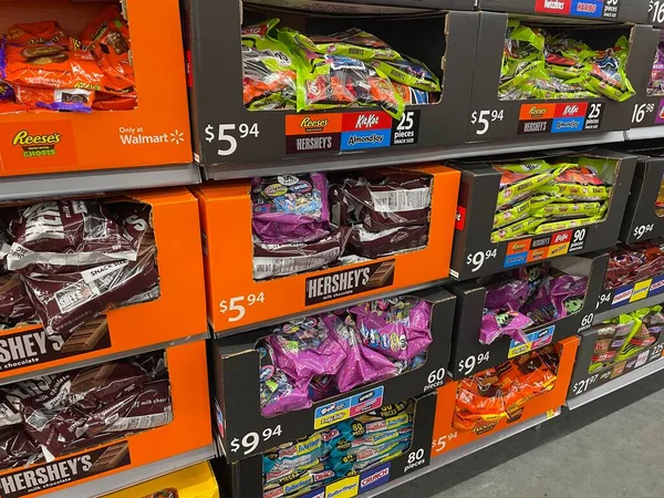 Grovetown Eua Walmart Supermercado Seção Doces Halloween — Fotografia de Stock