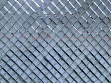 Chain link fence and plastic sun background pattern white clipart