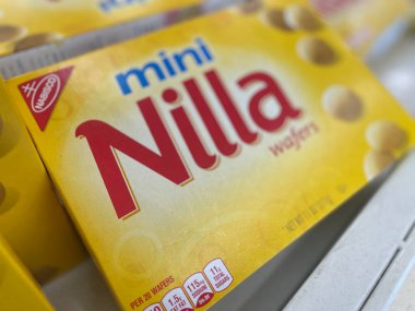 Lakeland, Fla USA - 05: 27 24: Harvey 'nin Market İçi Mini Nilla Wafer kurabiyeleri