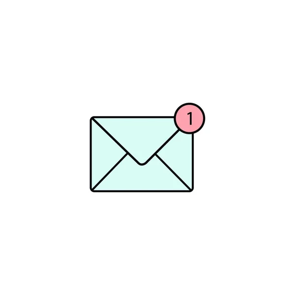 Ikona Mailové Obálky Ikona Řádku Obálky Zprávy Izolovaná Bílém Pozadí — Stockový vektor