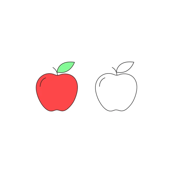 Apple Cartoon Vector Illustration Background — Stock Vector