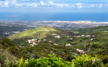 panoramic view of Telde from the top of Gran Canaria. Canary islands