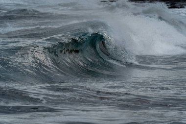 close up. strong waves in Telde. Gran Canaria. Canary Islands