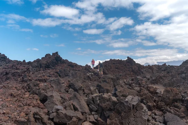 Ηφαιστειακό Τοπίο Στη Dehesa Στο Νησί Χιέρο Σάντα Κρουζ Ντε — Φωτογραφία Αρχείου