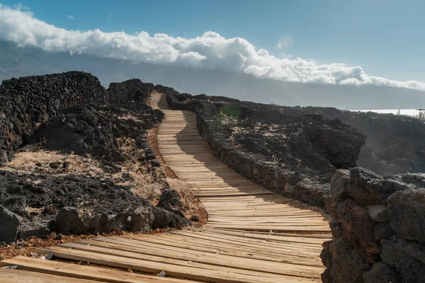 Ścieżka Przybrzeżna Las Puntas Frontera Wyspa Hierro Wyspy Kanaryjskie — Zdjęcie stockowe