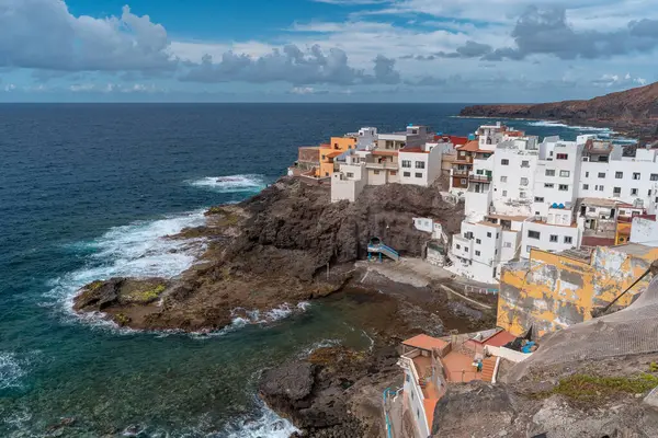 シースケープ カレタ アーリャの町の景色を眺める ガルダール グラン カナリア カナリア諸島 スペイン ストック画像