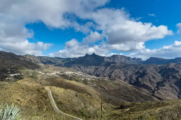 グラン カナリアの風景の頂上 グラン カナリア カナリア諸島 ストック写真