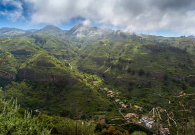mountain landscape. Valsendero valley at the top of Gran Canaria. Valleseco. Canary islands. Spain clipart