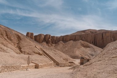 Kralın vadisi manzarası. Şatafatlı. Mısır
