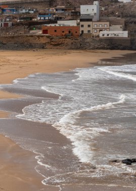El Agujero 'daki Bocabarranco plajı. Gldar. Büyük Kanarya. Kanarya adaları. İspanya