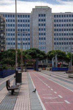 Şehir manzarası. Las Palmas de Gran Kanarya Merkezi sokağı. Büyük Kanarya. Kanarya adaları. İspanya