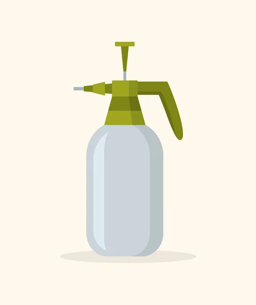 Opryskiwacz Ręczny Ogrodowy Przenośna Butelka Sprayu Ciśnieniowego Beżowym Tle Ilustracja — Wektor stockowy