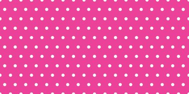 Pembe barbi arka planı, noktasız polka desenli. Vektör illüstrasyonu