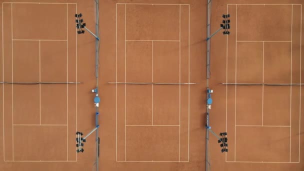 Teniszpálya Komplexum Légi Kilátása — Stock videók