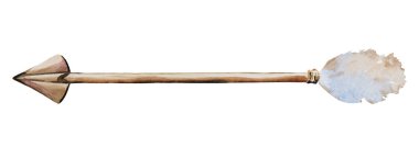 Suluboya oklar izole edilmiş. Boho, ormanlık ya da etnik unsur düğün kırtasiyesi, tebrik kartı, parti dekorasyonu