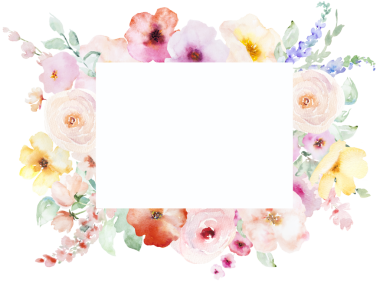 Açık pembe ve sarı çiçeklerle ve açık yeşil yapraklarla yapılmış dikdörtgen çerçeve, izole romantik düğün illüstrasyonları. Bahar düğünü kırtasiyesi ve parti tasarımı için Pastel çiçekleri
