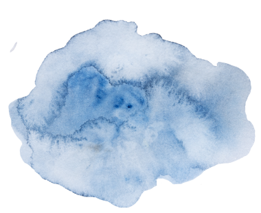 Suluboya mavi leke çizimi izole edildi. Sisli kış düğünü ve parti tasarımı için el boyası soyut unsuru, tatil işçiliği ve basımı