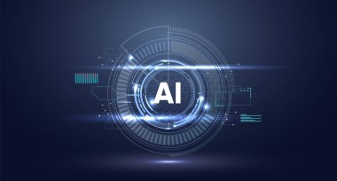 Yapay zeka fütüristik dijital arka plan. ai yapay zeka kavramı.