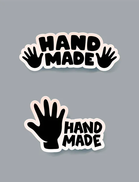 El yapımı çıkartmalar, etiketler ve rozetler..