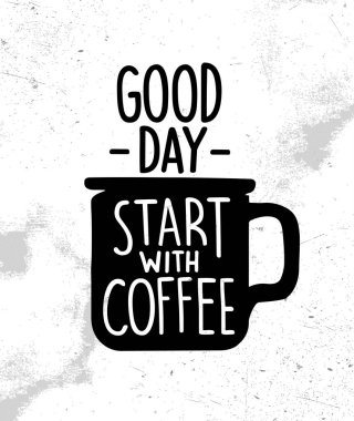 Kahve afişi tasarımı, kahve alıntıları ile iyi bir başlangıç. Retro amblem, logo, rozet.