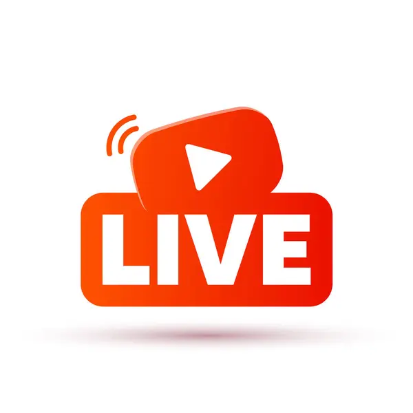 Live Streaming Und Videoübertragung Online Übertragung Streaming Vektorsymbol — Stockvektor
