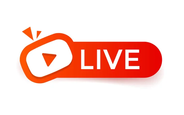 Canlı yayın ikonu ve video yayını. Çevrimiçi yayın, yayın.