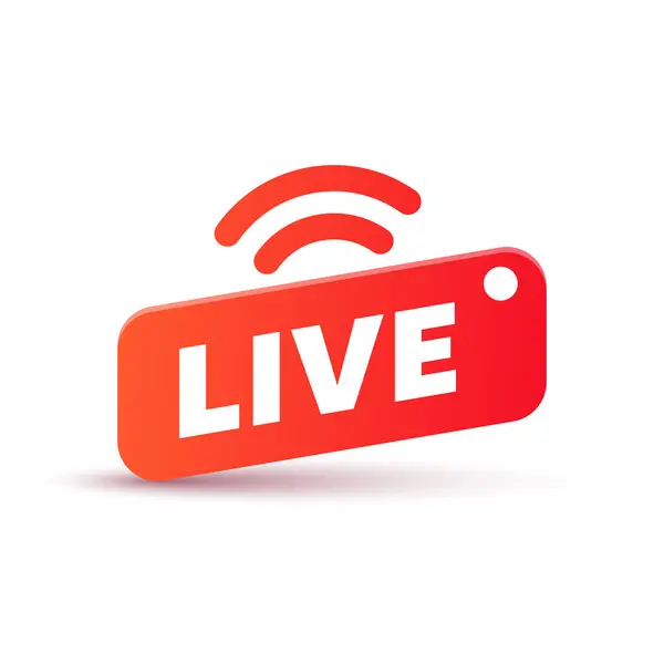Live Stream Symbol Icon Smartphone Emblem Broadcasting Online Sport News Stock Illustration