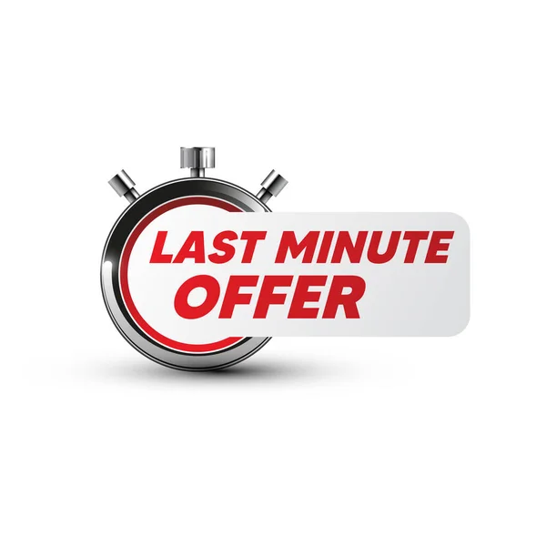 Timer Icon Last Minute Offer Label Vector Graphics