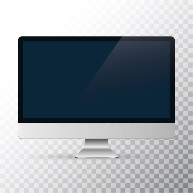 Saydam arkaplanda bilgisayar monitörü görüntüsü izole edildi.