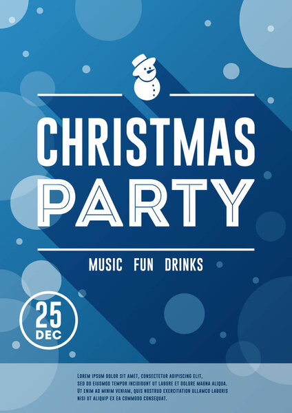 Рождественский постер, флаер, баннер. Декоративные шарики элементы для праздничного дизайна. Векторная иллюстрация