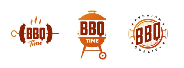 Izgara ve barbekü rozetleri, çıkartmalar, amblemler seti