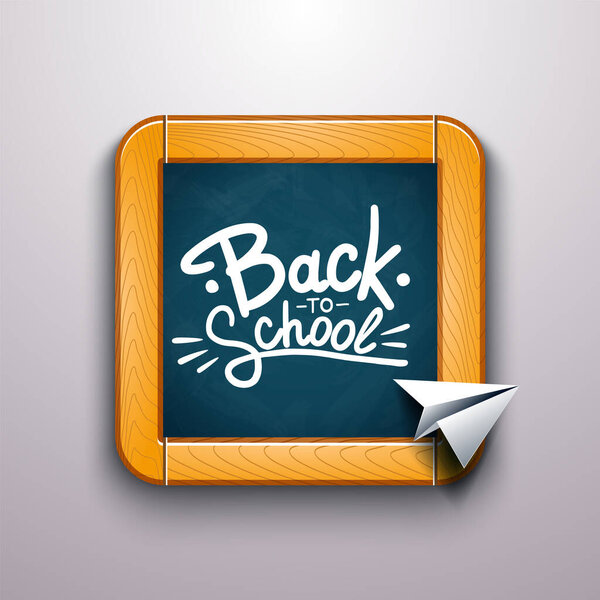 Вернуться к школьному рисунку цветным мелом в доске с бумажной плоскостью.