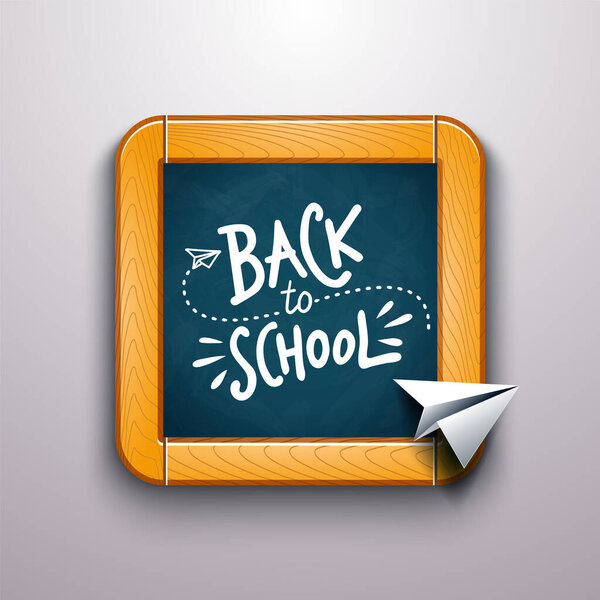 Вернуться к школьному рисунку цветным мелом в доске с бумажной плоскостью.