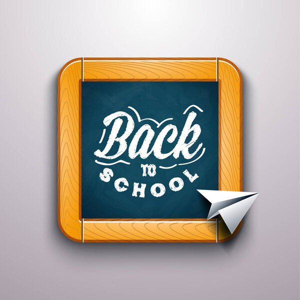 Вернуться к школьному рисунку цветным мелом в доске с бумажной плоскостью.