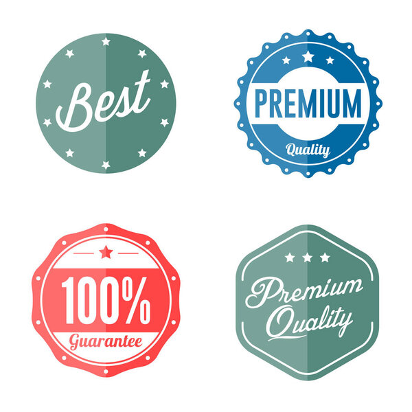 Набор ретро-винтажных значков и этикеток