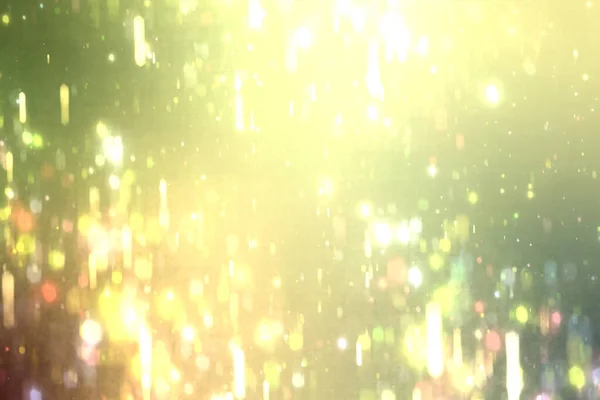 Goldener Abstrakter Regen Heller Lichter Bokeh Hintergrundillustration Die Sonnenstrahlen Blenden — Stockfoto
