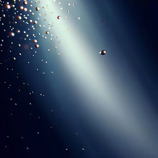 Голубые Океанские Волны Воды Пузырями Световые Лучи Светятся Отлично Подходит — стоковое фото