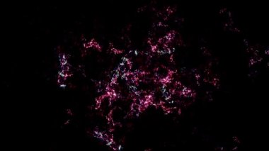 Bir galaksi veya nebulanın soyut çizimi, kaos maddesi, merkezinin etrafında yavaşça dönen, soyut animasyon